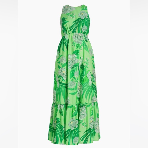 FARM Rio Dewdrop Floral Green Midi Dress - Picture 2 of 10
